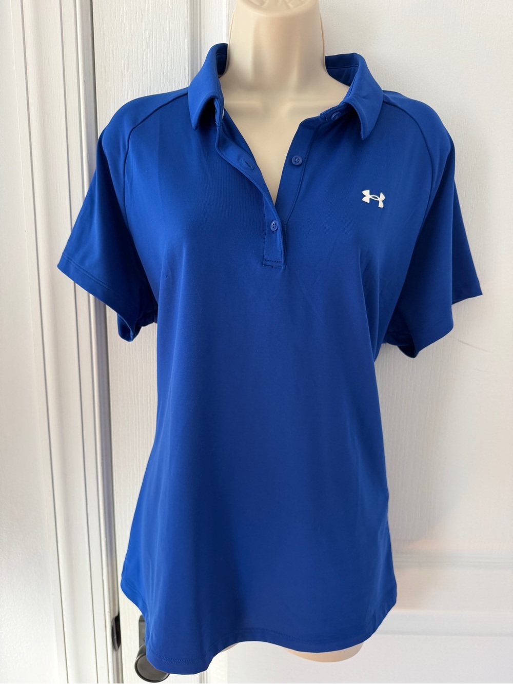 Under Armour HeatGear Women’s Polo Shirt Royal Blue XL Golf Athletic Top
